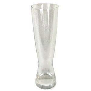 Clear Glass Pilsner Beer Glass 7.5" Tall Curved Design For Drinks/Decoration C45